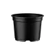Virágcserép, 12 cm, fekete magvetéshez, palántaneveléshez