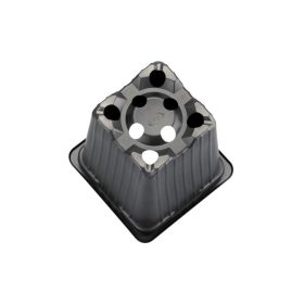 Desch Plantpak palántanevelő cserép 7x7x6 cm, fekete magvetéshez, palántaneveléshez