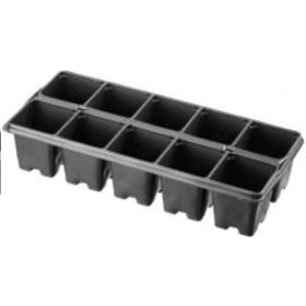 Desch Plantpak palántanevelő tálca 35x14x6,5 cm 28 lyukas fekete magvetéshez, palántaneveléshez